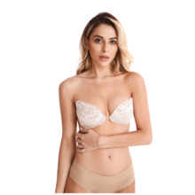 Wing Silicone Strapless Push Up Invisible Bra
