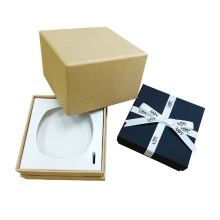 Lid base texture paper box with paper insert
