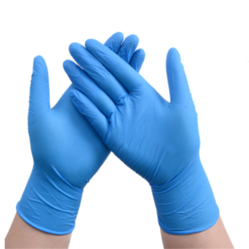Color box packed powder free nitrile gloves