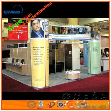 2014 custom modern exhibition booth display aluminum system cosmetics trade show booth