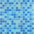 Mosaico de azulejos de vidrio de blues mixta para piscina
