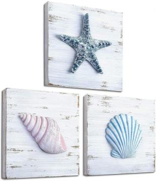 Rustic Beach House Bathroom Wall Decor