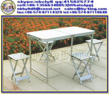 Folding metal table , folding plastic table set with handle , folding table for sale