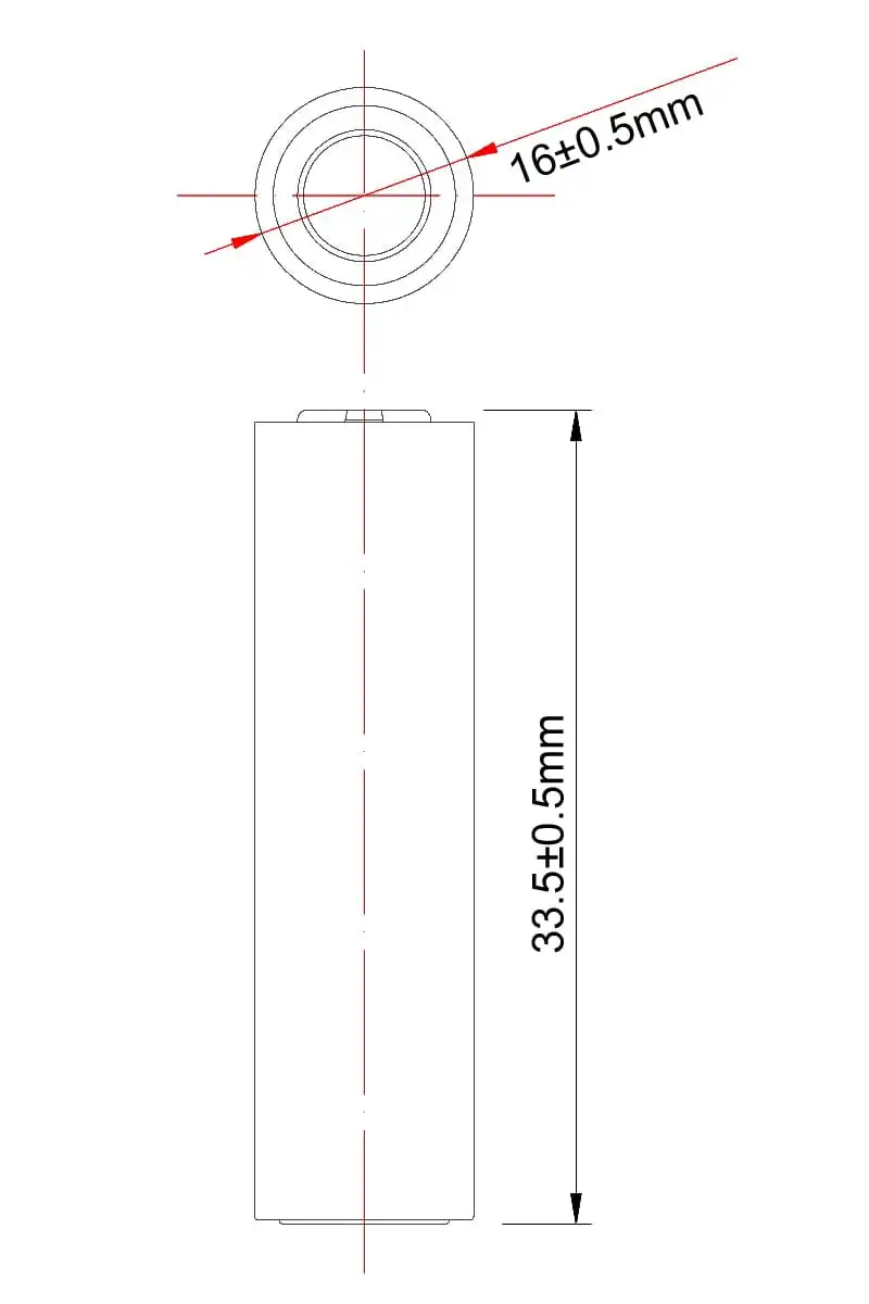 Flat Top 3.0V Cr123A Icr16340 Icr17335 1300mAh No Rechargeable Limno2 Lithium Battery