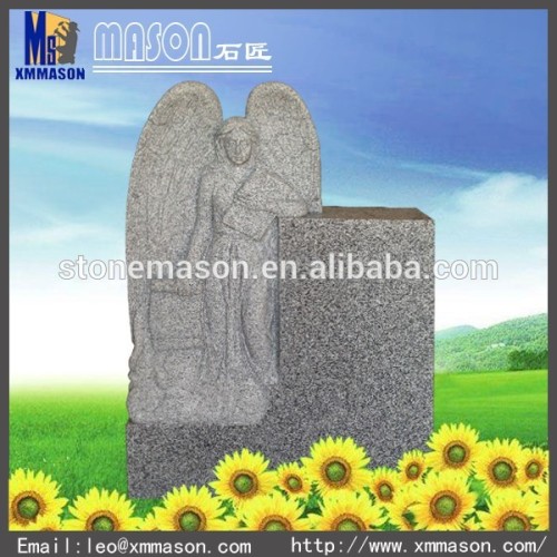 Chinese Granite Headstones for Grave With Angel Statue