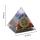 Conjunto de pirámide de siete chakras, pieza de cristal colorido, pirámide de resina, capa de chips, flor de curación de la vida