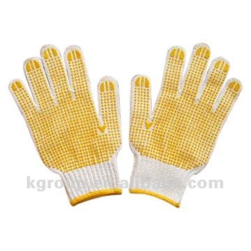 Cotton Gloves With PVC Dots/10 Gauge PVC Dots Gloves