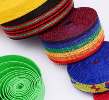 Nylon customized webbing logo knitted elastic tape