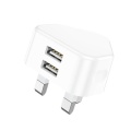 UK mobile charger dual port 10W fast charger