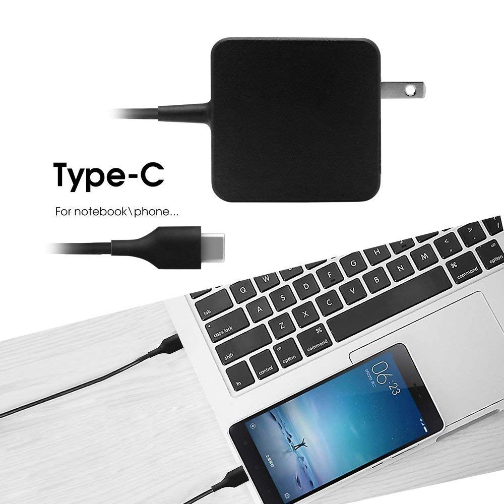 Newest Square PD-65W PD Charger Type C Power Charger 20/3A,15V3A,12AV3A,9V/3A, 5V/2A for Macbook Pro