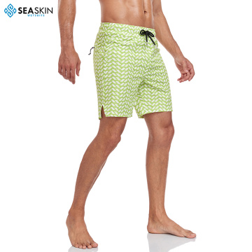 Seaskin Adult Men Logo Custom Polyester Gym Running Sport Fitness Beach Shorts