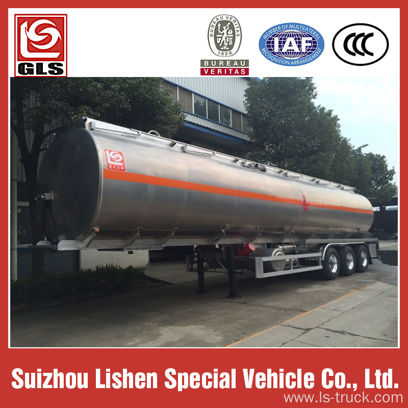 ADR SASO Aluminium fuel tank semi trailer 45CBM