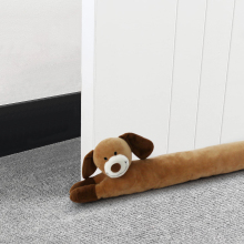 Heat Retaining Draft Stopper for Doors - Plush Doggie Wind Barrier