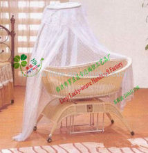handmade wicker baby crib