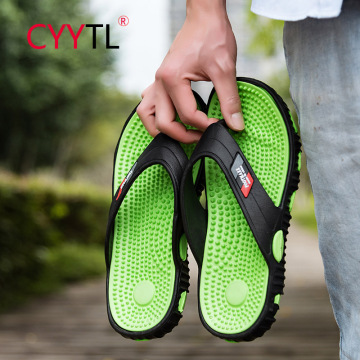 CYYTL Summer Flip Flop Men Casual Slippers Leisure Soft Slides Eva Massage Beach Water Lightweight Shoes Claquette Homme