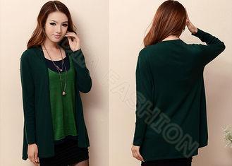 Warm Loose Long Knitwear Womens Sweaters , Lady Viscose Nyl