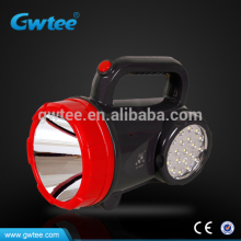 Rechargeable outdoor powerful searchlight lighting with sidelight
