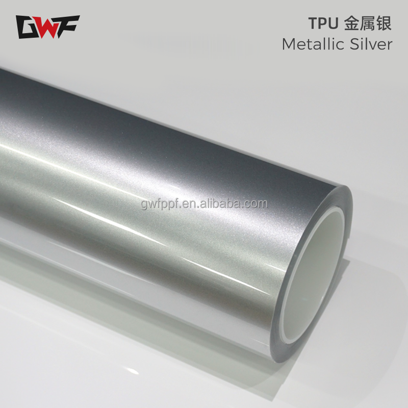 Película metálica de protección de pintura plateada