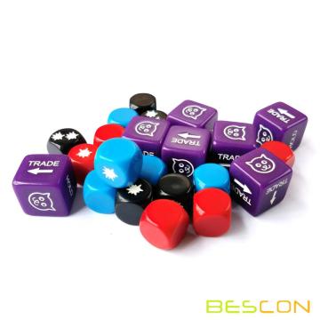 Promotional Custom à 6 côtés de jeu en plastique de jeu de dice dés parti de fête