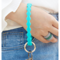 Wholesale Silicone Wrist Wavy Keychain Circle Bracelet