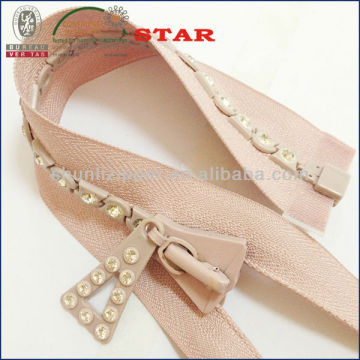 Fashion rhinestone zipper wholesale or retail in wenzhou