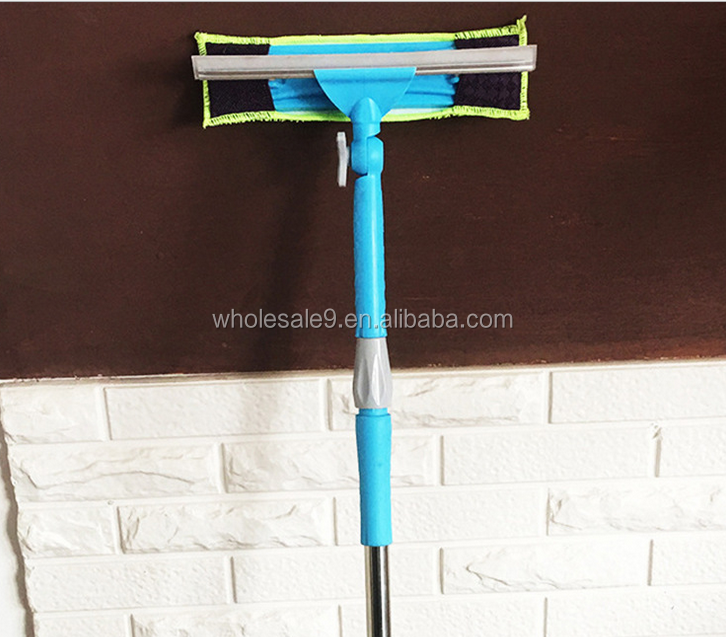 2024 multi-function retractable pole window cleaning mop window squeeze mop