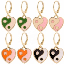 Women's Tai Chi Yin Yang, Heart-Shaped Earrings: A Unique Mother's Day and Valentine's Gift