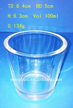 Short glass cup