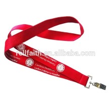 Custom Silk-Screened Ribbed Lanyard W/Swivel Hook With Bulldog Clip