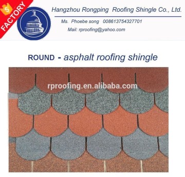 ROUND asphalt shingle roof , fiberglass shingle