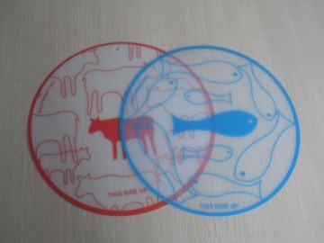 plastic flexible large cutting mat four designs cutting mat board