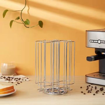 Rotating coffee capsule rack