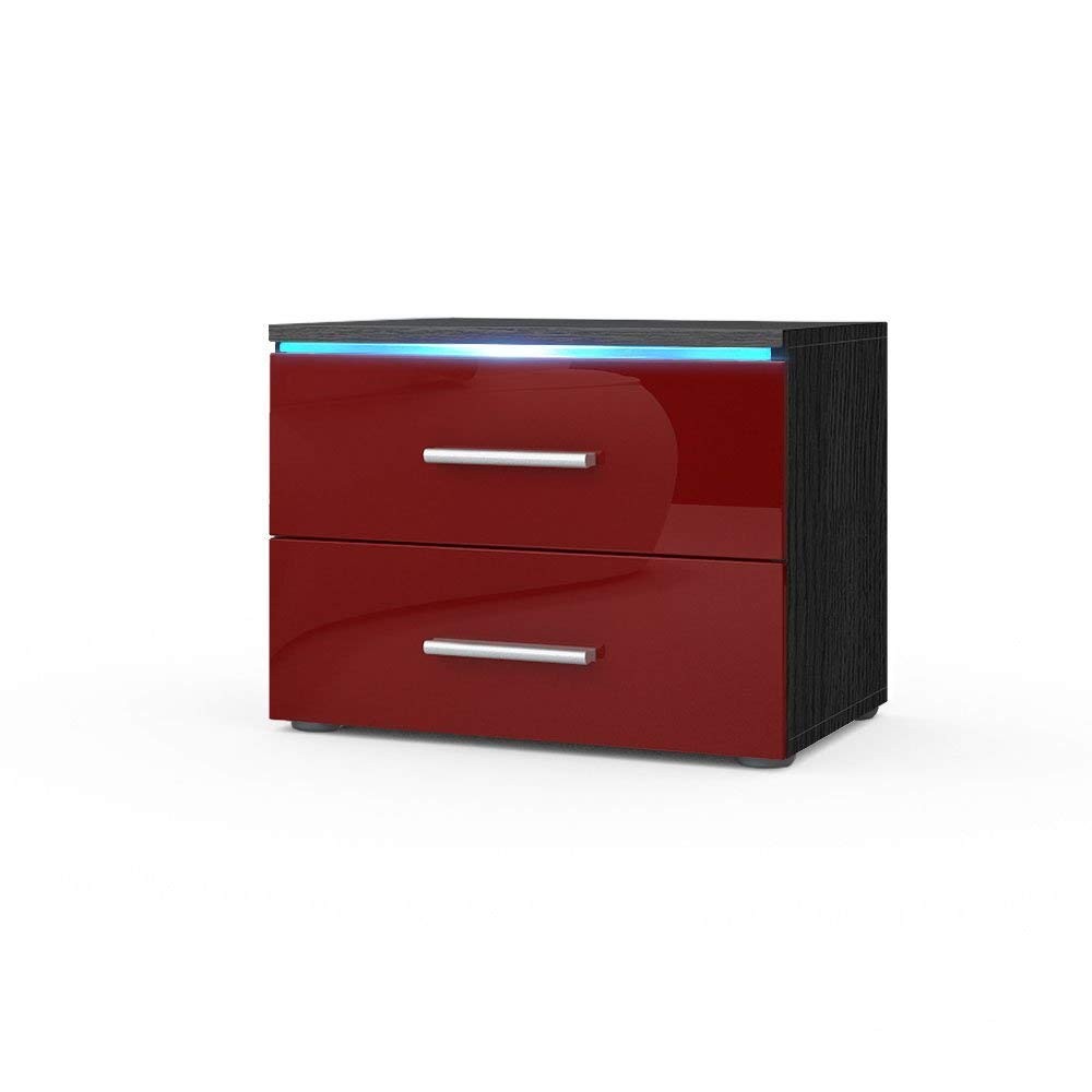 2 Drawers High Gloss UV Night Table 