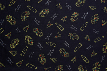 Pizza Pattern Juice Pattern Printed Fabrics