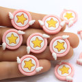 19 * 27mm Mini Vleugels Ronde Ster Roze Geel Resin Mooie Kralen Kawaii Cabochons 2020 Nieuwe Ontwerpen voor Decoratie