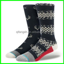 Jacquard knitted supima cotton fancy dress socks
