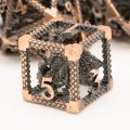 Dragon In the Cage Hollow DND Dice Set, Metal Dice 7-Piece RPG Gaming Dice for RPG Pathfinder, MTG and Other Tabletop Games