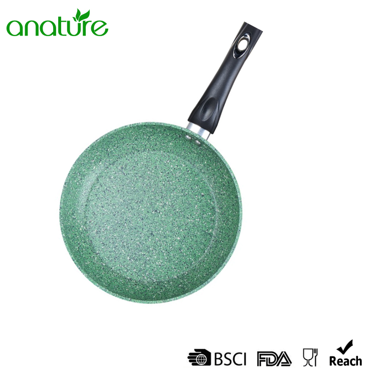 Forged Green Marble Nonstick Bakelite Handle Fry Pan