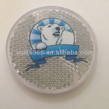 Hard reflector with CE EN13356 approved printed bear