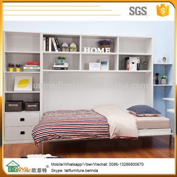 high quaity customized modern eco-friendly horizontal wall bed hideaway bed