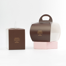 Freshness Paper Handle Plastic Handle Cake Packaging Box