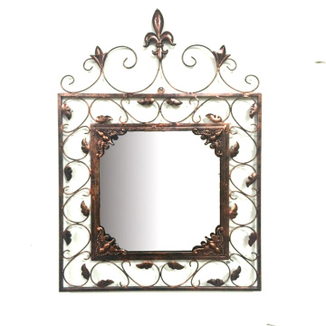 Rusty Square Metal Mirror Craft for Home Decoration