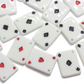 Artificial Resin Playing Poker Game Card Charms DIY Pendants Cabochon Beads Keychain Decoration  Jewelry Finding