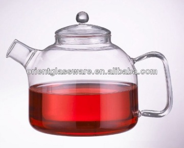 hot selling clear borosilicate glass tea kettle