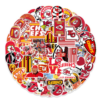 Kansas City Chiefs Graffiti Stickers - 50 Pcs Car Trunk Phone Cup Decor