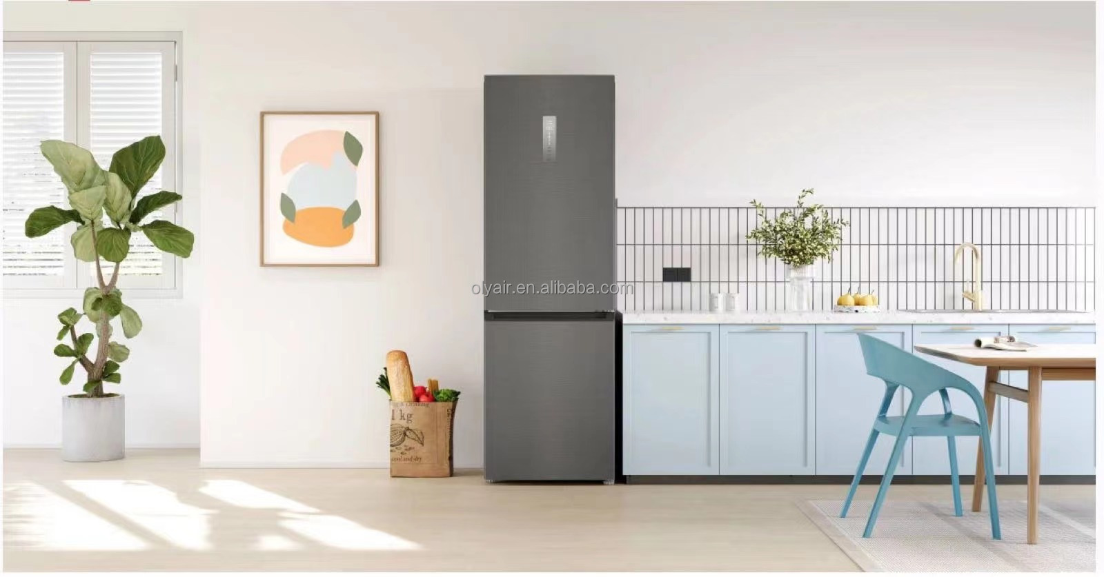 OLYAIR double door refrigerator P315BF bottom freezer refrigerator fridge
