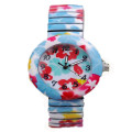 Girls Alloy Wrist Band Flower Watch