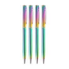 Jinghao Brand Luxury Thin Slim Rainbow Color Metal Ball Pen