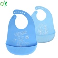 Food Grade Cartoon Silicone Baby Bib for Traveling