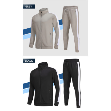 Tuta sportiva casual da jogging a righe con zip intera